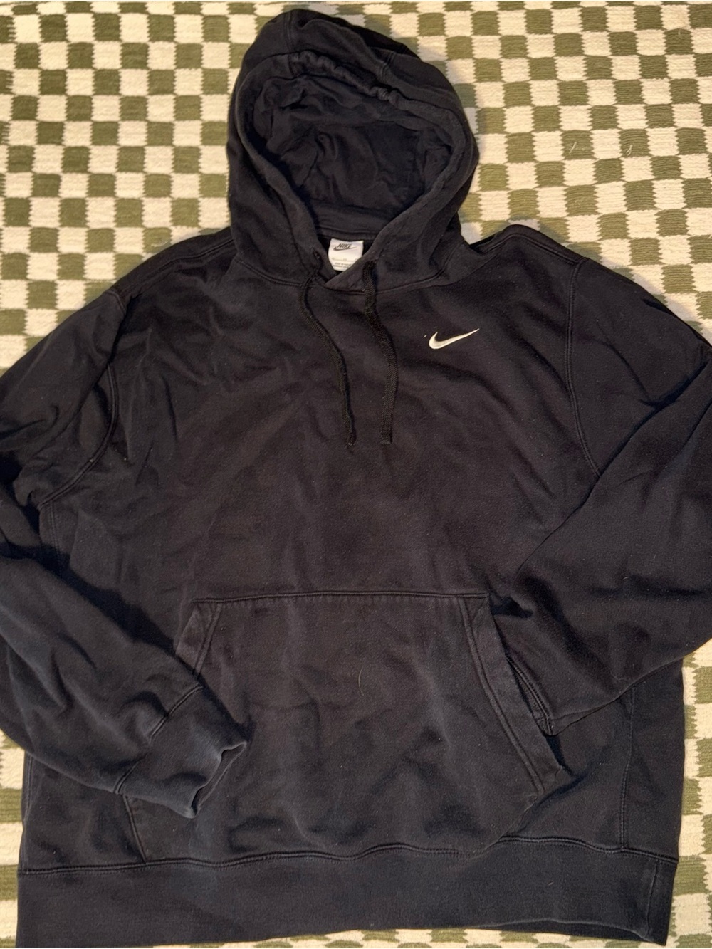 Nike Black Hoodie with White Swoosh